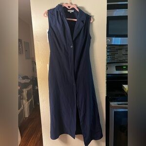 RIHOAS Blue Sleeveless Sheath Maxi Dress